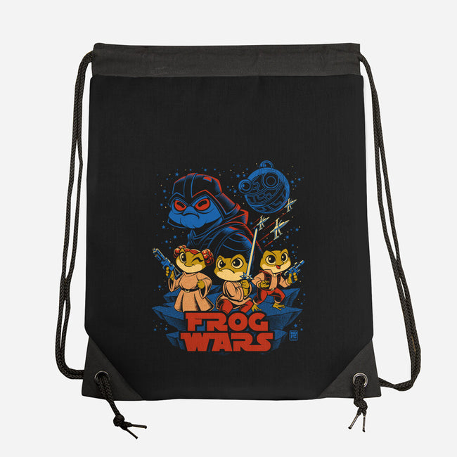 Frog Wars-None-Drawstring-Bag-worlddominationforcats