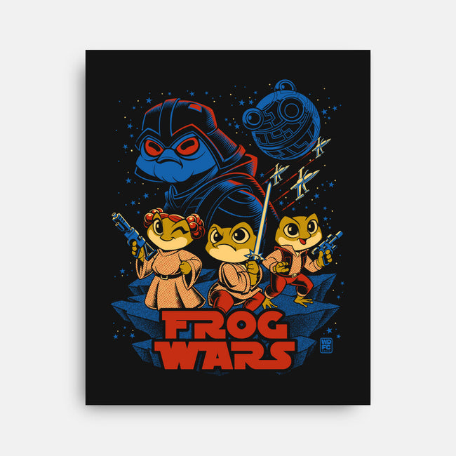 Frog Wars-None-Stretched-Canvas-worlddominationforcats