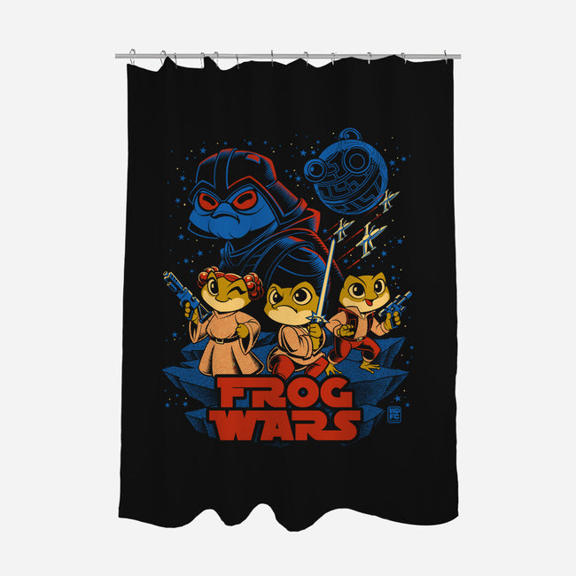 Frog Wars-None-Polyester-Shower Curtain-worlddominationforcats