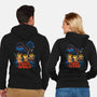 Frog Wars-Unisex-Zip-Up-Sweatshirt-worlddominationforcats