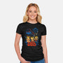 Frog Wars-Womens-Fitted-Tee-worlddominationforcats