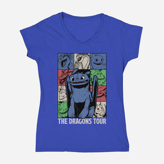 Dragons Tour Movie-Womens-V-Neck-Tee-Studio Mootant