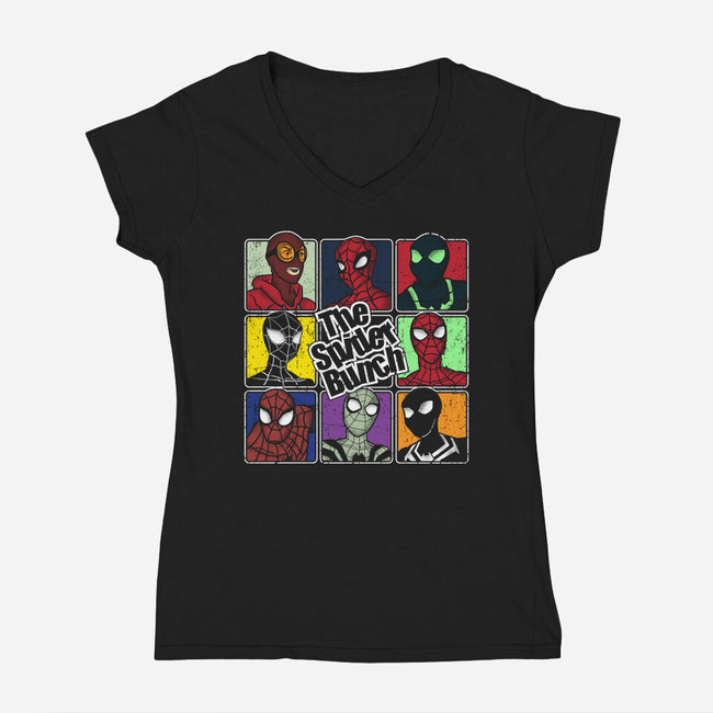 The Spider-man Bunch-Womens-V-Neck-Tee-turborat14