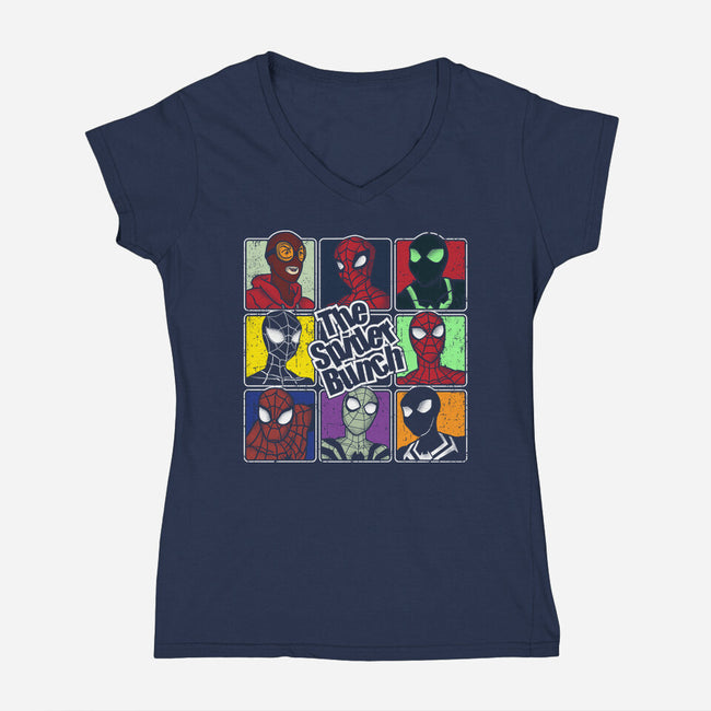The Spider-man Bunch-Womens-V-Neck-Tee-turborat14