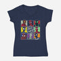The Spider-man Bunch-Womens-V-Neck-Tee-turborat14