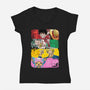 Pirate Brushstrokes-Womens-V-Neck-Tee-DrMonekers