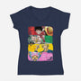 Pirate Brushstrokes-Womens-V-Neck-Tee-DrMonekers