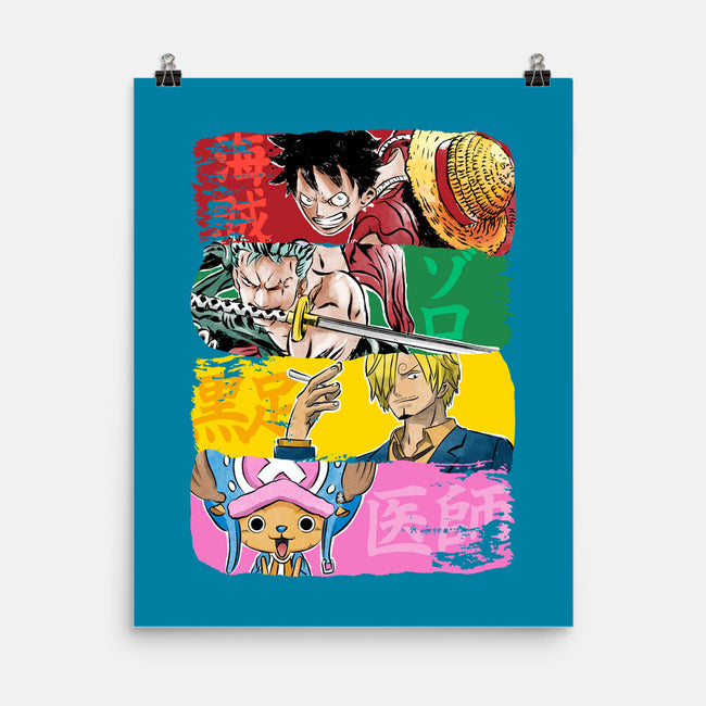 Pirate Brushstrokes-None-Matte-Poster-DrMonekers