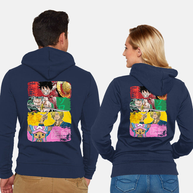 Pirate Brushstrokes-Unisex-Zip-Up-Sweatshirt-DrMonekers