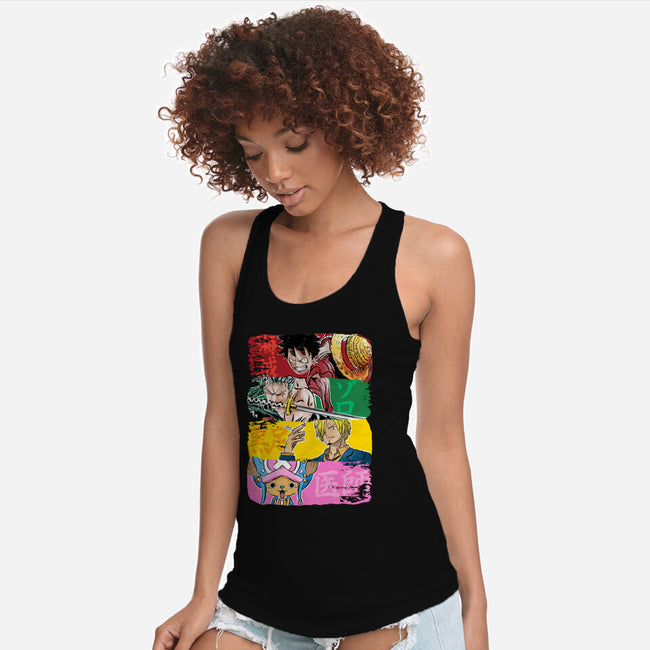 Pirate Brushstrokes-Womens-Racerback-Tank-DrMonekers