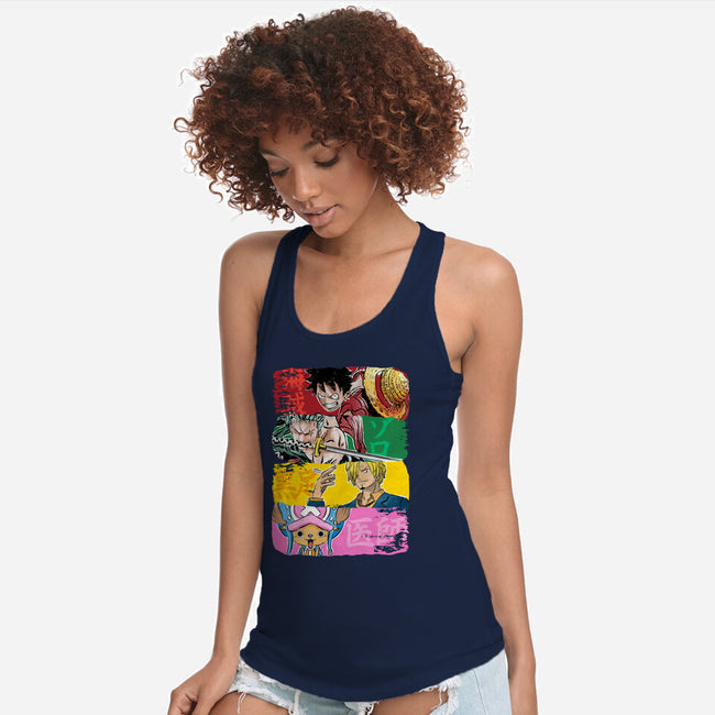Pirate Brushstrokes-Womens-Racerback-Tank-DrMonekers