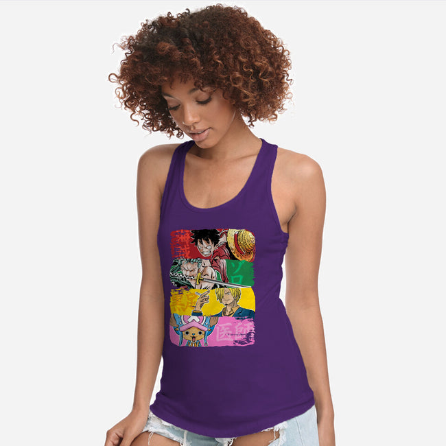 Pirate Brushstrokes-Womens-Racerback-Tank-DrMonekers