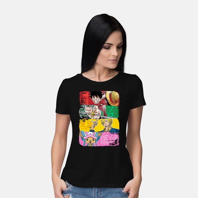 Pirate Brushstrokes-Womens-Basic-Tee-DrMonekers