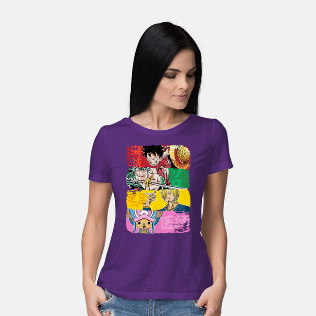 Pirate Brushstrokes-Womens-Basic-Tee-DrMonekers
