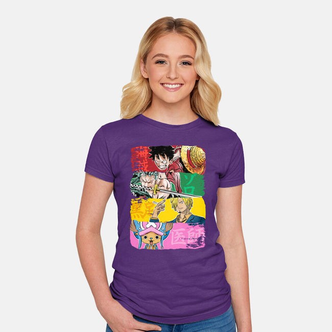 Pirate Brushstrokes-Womens-Fitted-Tee-DrMonekers
