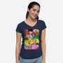 Pirate Brushstrokes-Womens-V-Neck-Tee-DrMonekers
