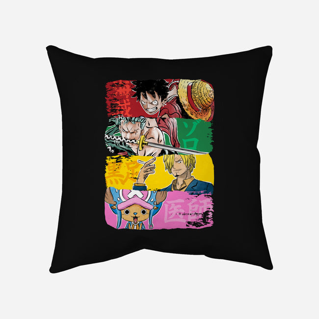 Pirate Brushstrokes-None-Removable Cover w Insert-Throw Pillow-DrMonekers