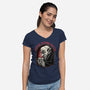 Coffee Before Coffin-Womens-V-Neck-Tee-glitchygorilla