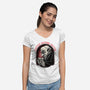 Coffee Before Coffin-Womens-V-Neck-Tee-glitchygorilla