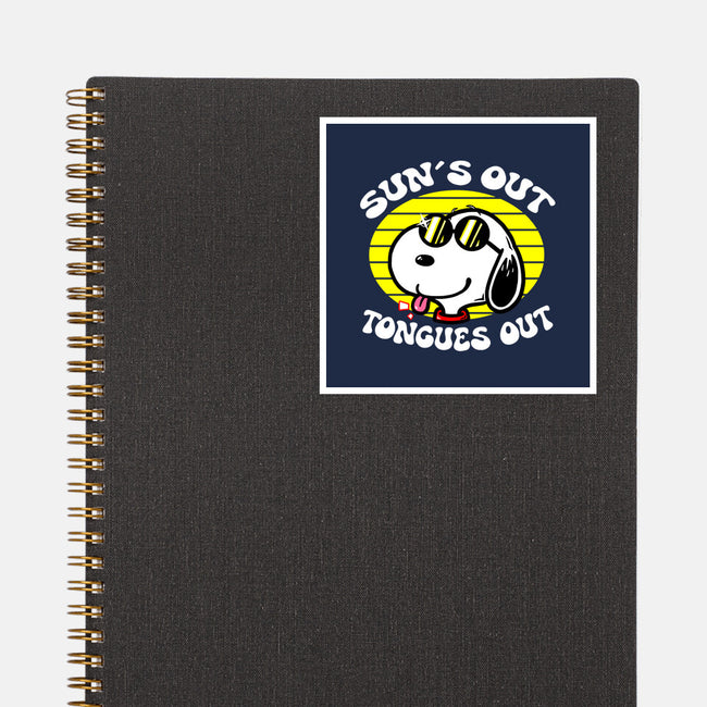 Sun's Out Tongues Out-None-Glossy-Sticker-krisren28