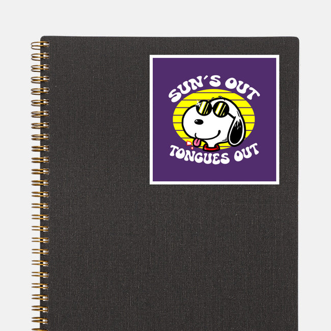 Sun's Out Tongues Out-None-Glossy-Sticker-krisren28