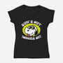 Sun's Out Tongues Out-Womens-V-Neck-Tee-krisren28