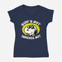 Sun's Out Tongues Out-Womens-V-Neck-Tee-krisren28