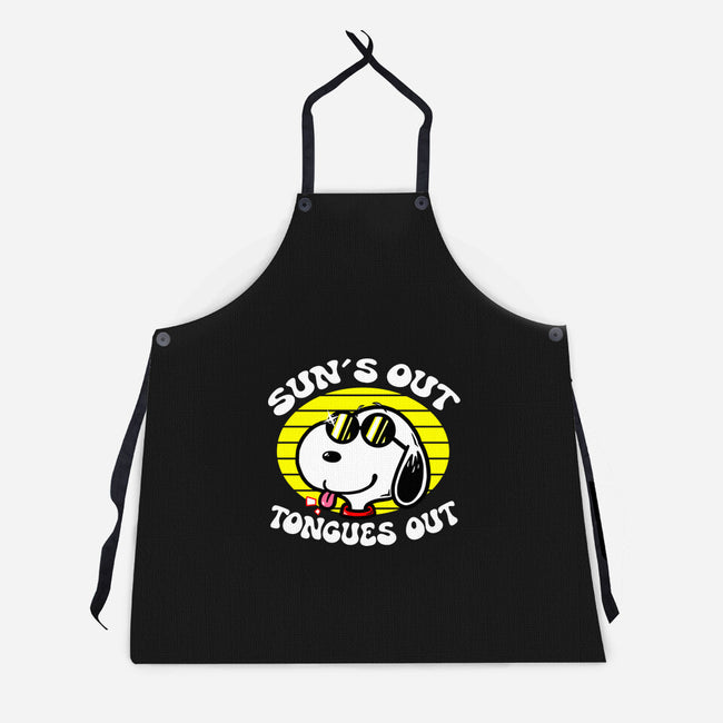 Sun's Out Tongues Out-Unisex-Kitchen-Apron-krisren28