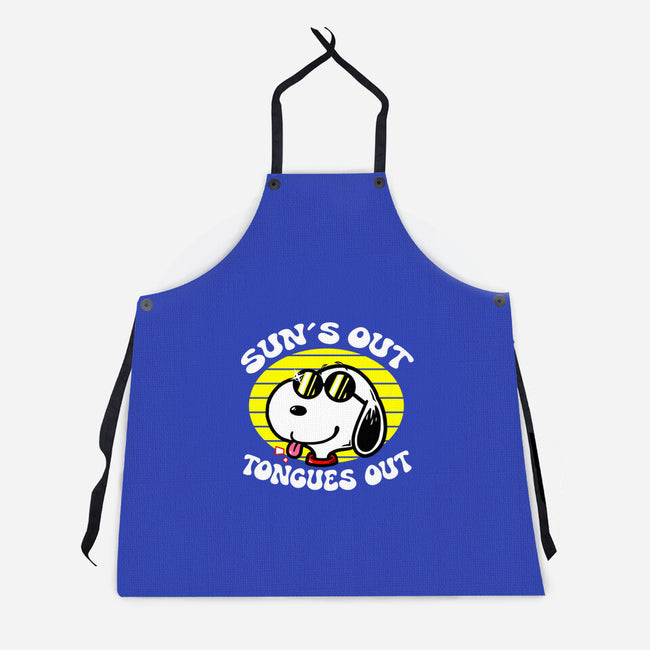 Sun's Out Tongues Out-Unisex-Kitchen-Apron-krisren28