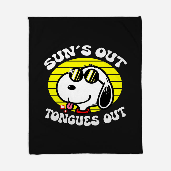 Sun's Out Tongues Out-None-Fleece-Blanket-krisren28