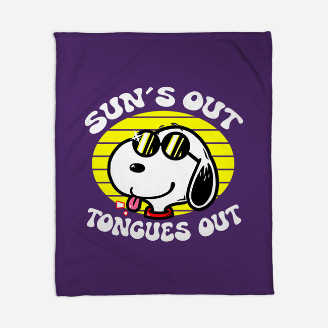 Sun's Out Tongues Out-None-Fleece-Blanket-krisren28