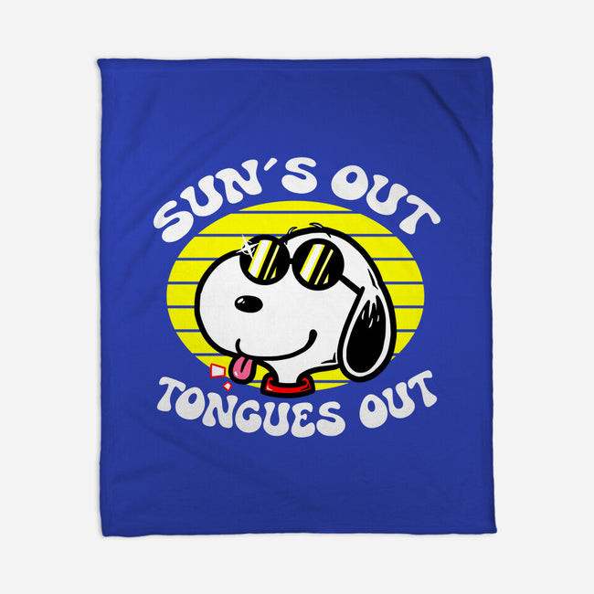 Sun's Out Tongues Out-None-Fleece-Blanket-krisren28
