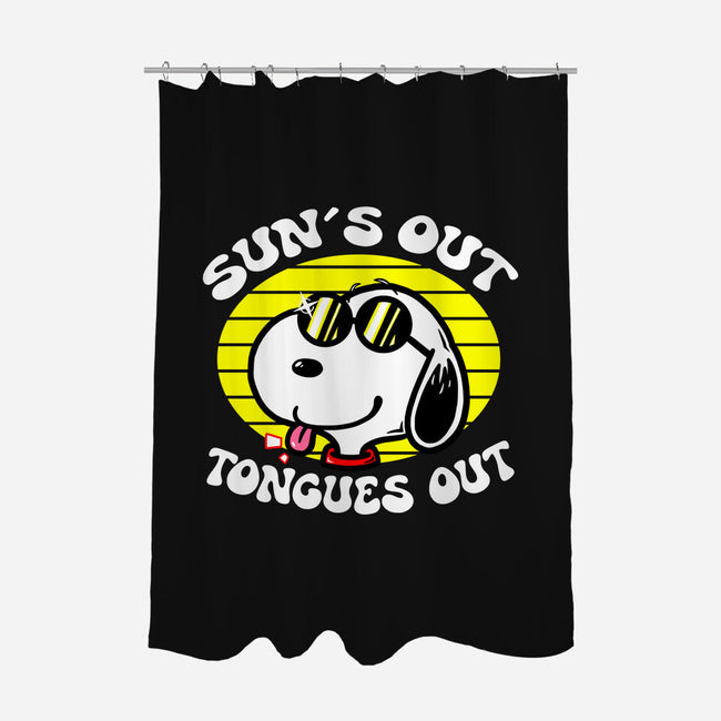 Sun's Out Tongues Out-None-Polyester-Shower Curtain-krisren28