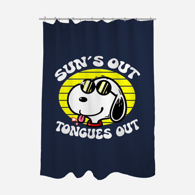 Sun's Out Tongues Out-None-Polyester-Shower Curtain-krisren28