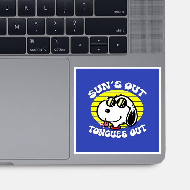 Sun's Out Tongues Out-None-Glossy-Sticker-krisren28