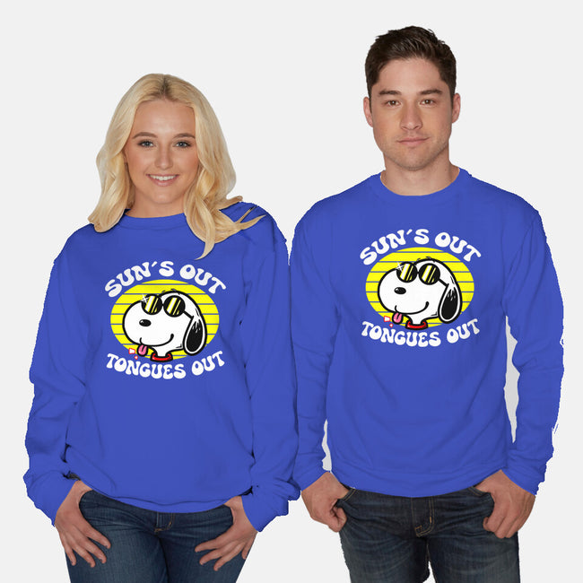 Sun's Out Tongues Out-Unisex-Crew Neck-Sweatshirt-krisren28