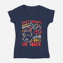 Soft Demon Warm Demon-Womens-V-Neck-Tee-NemiMakeit