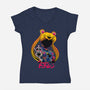 Moon Princess Galaxy-Womens-V-Neck-Tee-rmatix