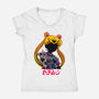 Moon Princess Galaxy-Womens-V-Neck-Tee-rmatix