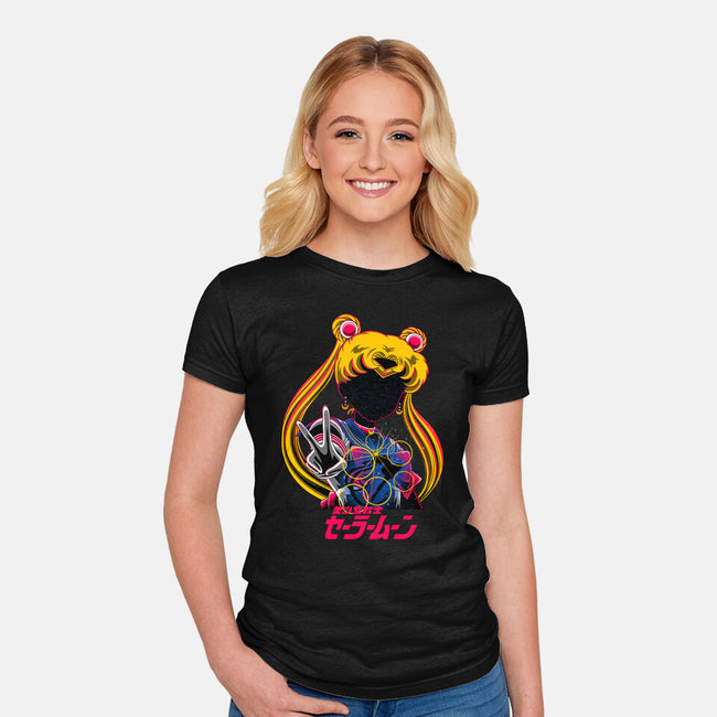 Moon Princess Galaxy-Womens-Fitted-Tee-rmatix