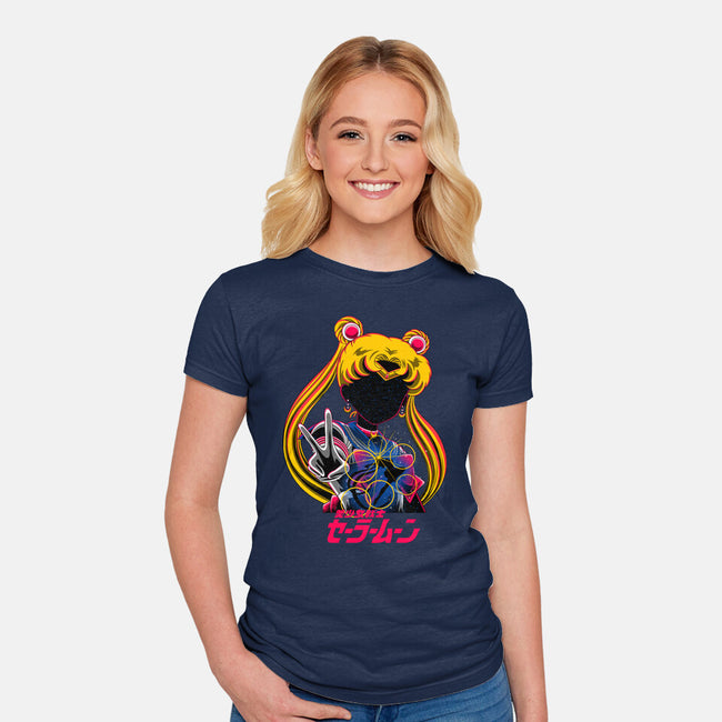 Moon Princess Galaxy-Womens-Fitted-Tee-rmatix
