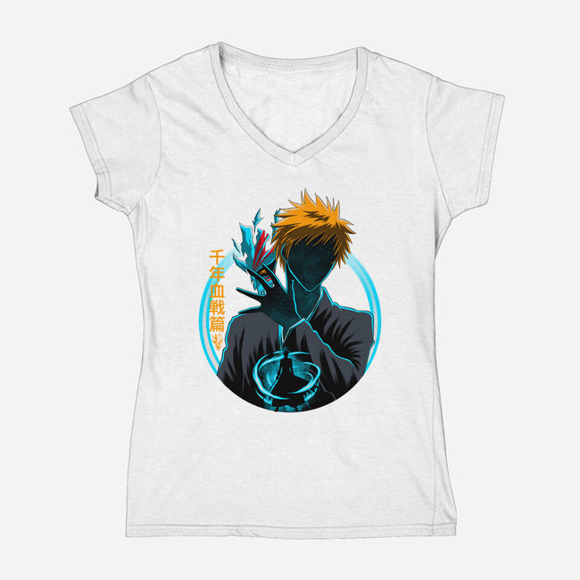 Death God Galaxy-Womens-V-Neck-Tee-rmatix