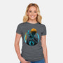 Death God Galaxy-Womens-Fitted-Tee-rmatix