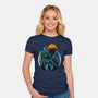 Death God Galaxy-Womens-Fitted-Tee-rmatix