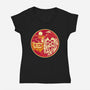 Greetings From The Forest Planet-Womens-V-Neck-Tee-SuperEdu