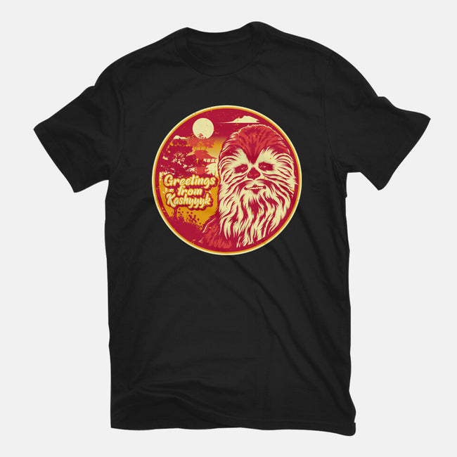Greetings From The Forest Planet-Womens-Fitted-Tee-SuperEdu