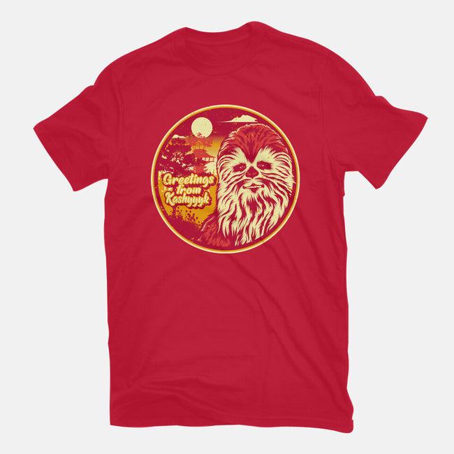 Greetings From The Forest Planet-Womens-Fitted-Tee-SuperEdu