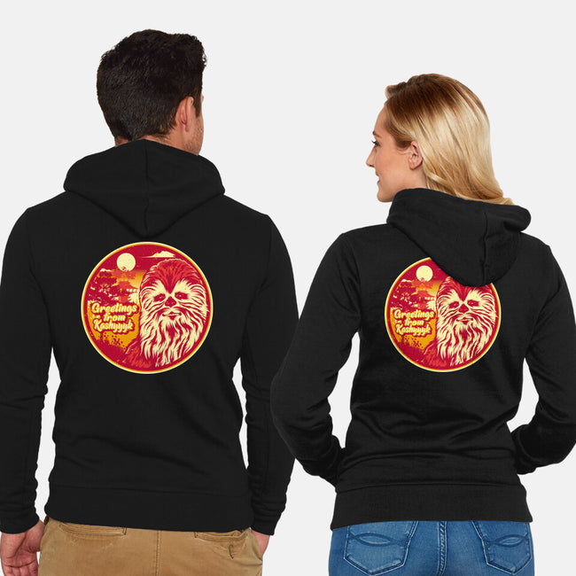 Greetings From The Forest Planet-Unisex-Zip-Up-Sweatshirt-SuperEdu