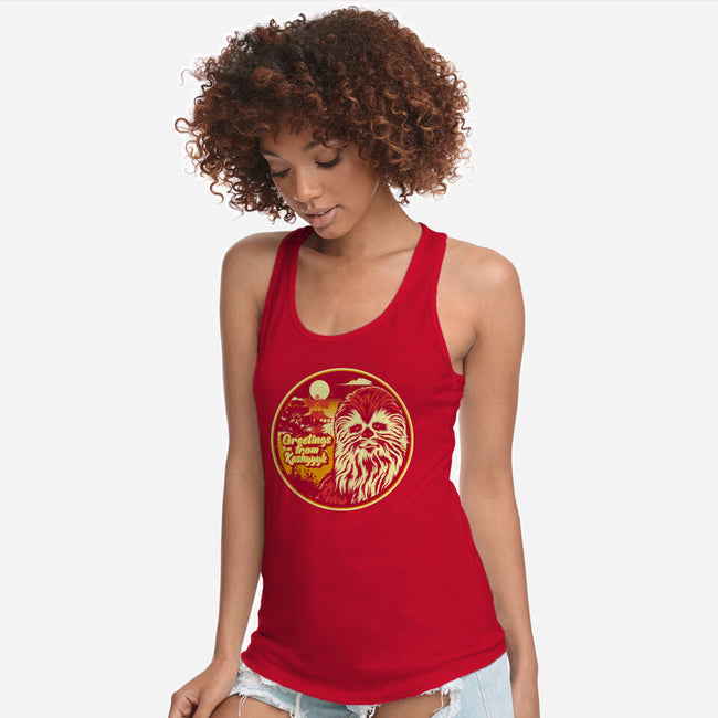 Greetings From The Forest Planet-Womens-Racerback-Tank-SuperEdu