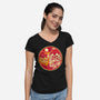 Greetings From The Forest Planet-Womens-V-Neck-Tee-SuperEdu